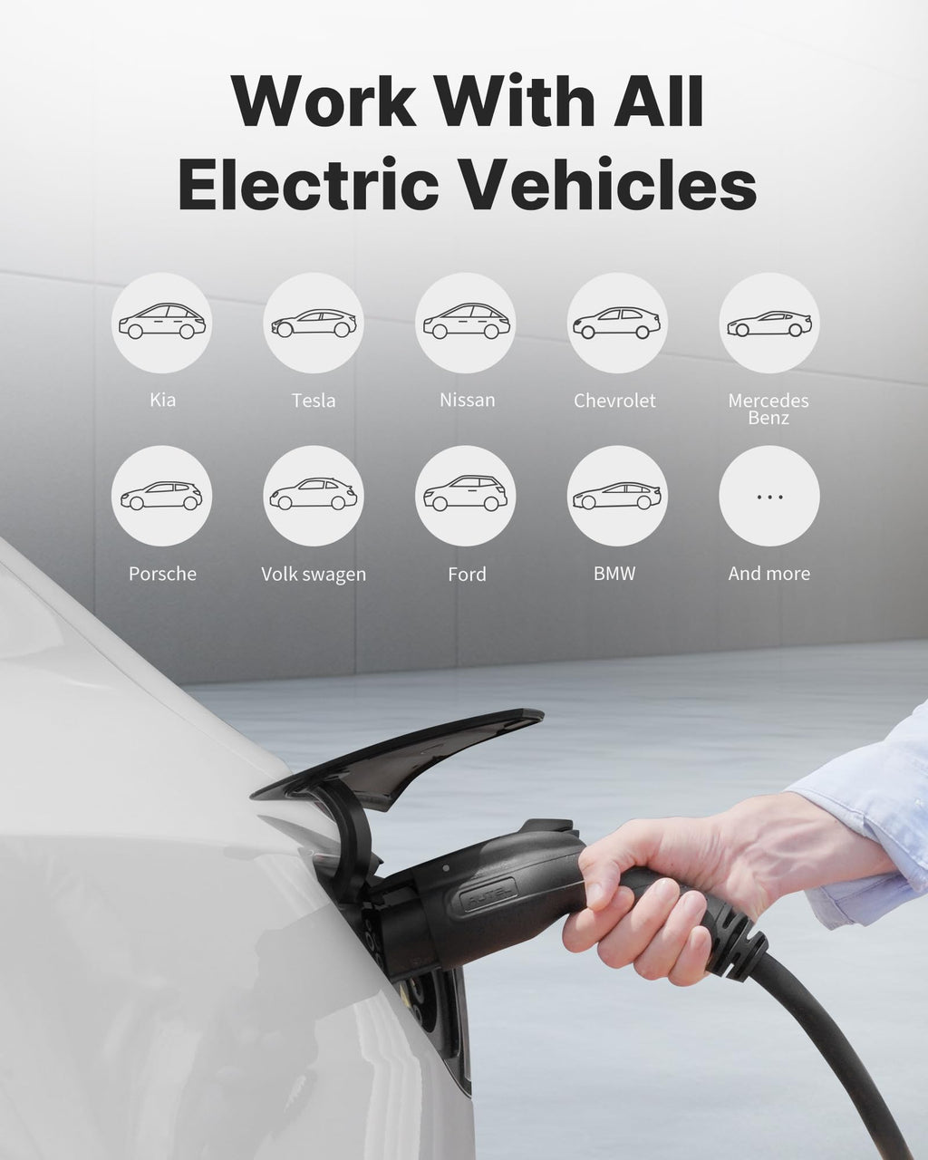 Autel Home Smart Electric Vehicle (EV) Charger up to 50Amp, 240V, Indoor/Outdoor Car Charging Station with Level 2, Wi-Fi and Bluetooth Enabled EVSE, 25-Foot Cable,Wood Grain