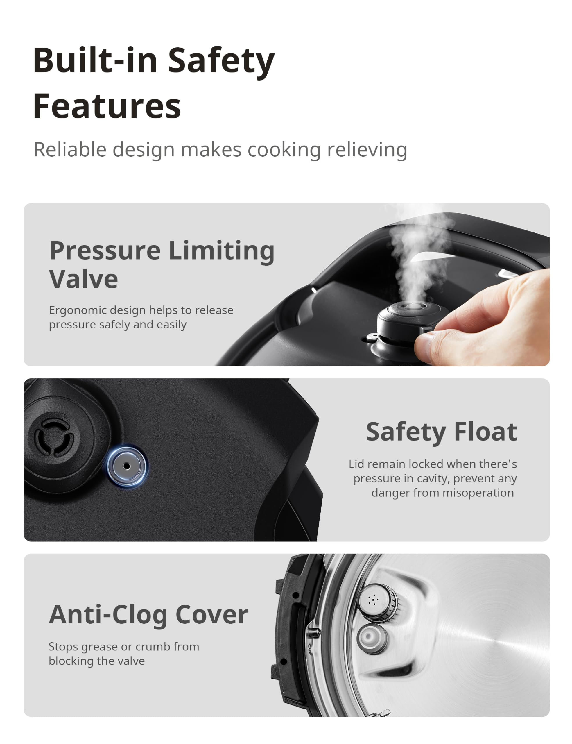 COMFEE' 12-in-1 Electric Pressure Cooker, 6 Quarts, Nonstick Pot