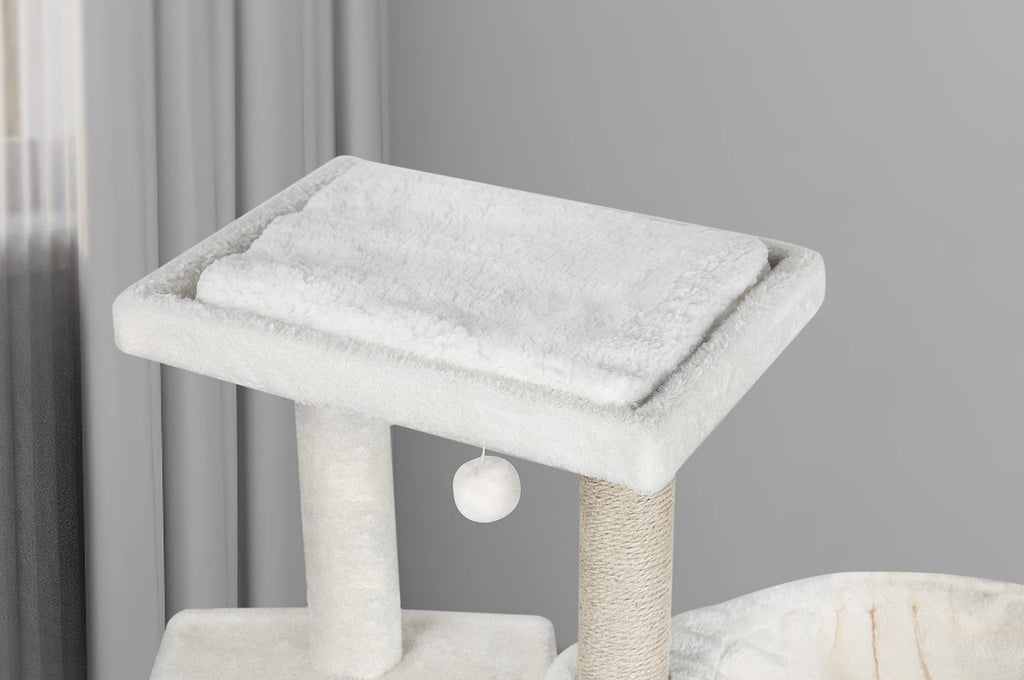 AIWIKIDE 37.4" Cactus Cat Tree Tower with Twin Cat Condos for Indoor Cats, All-in-One Activity Center with Cat Scratching Post Cozy Sleeping Perch Hammock and Toy Balls,Green