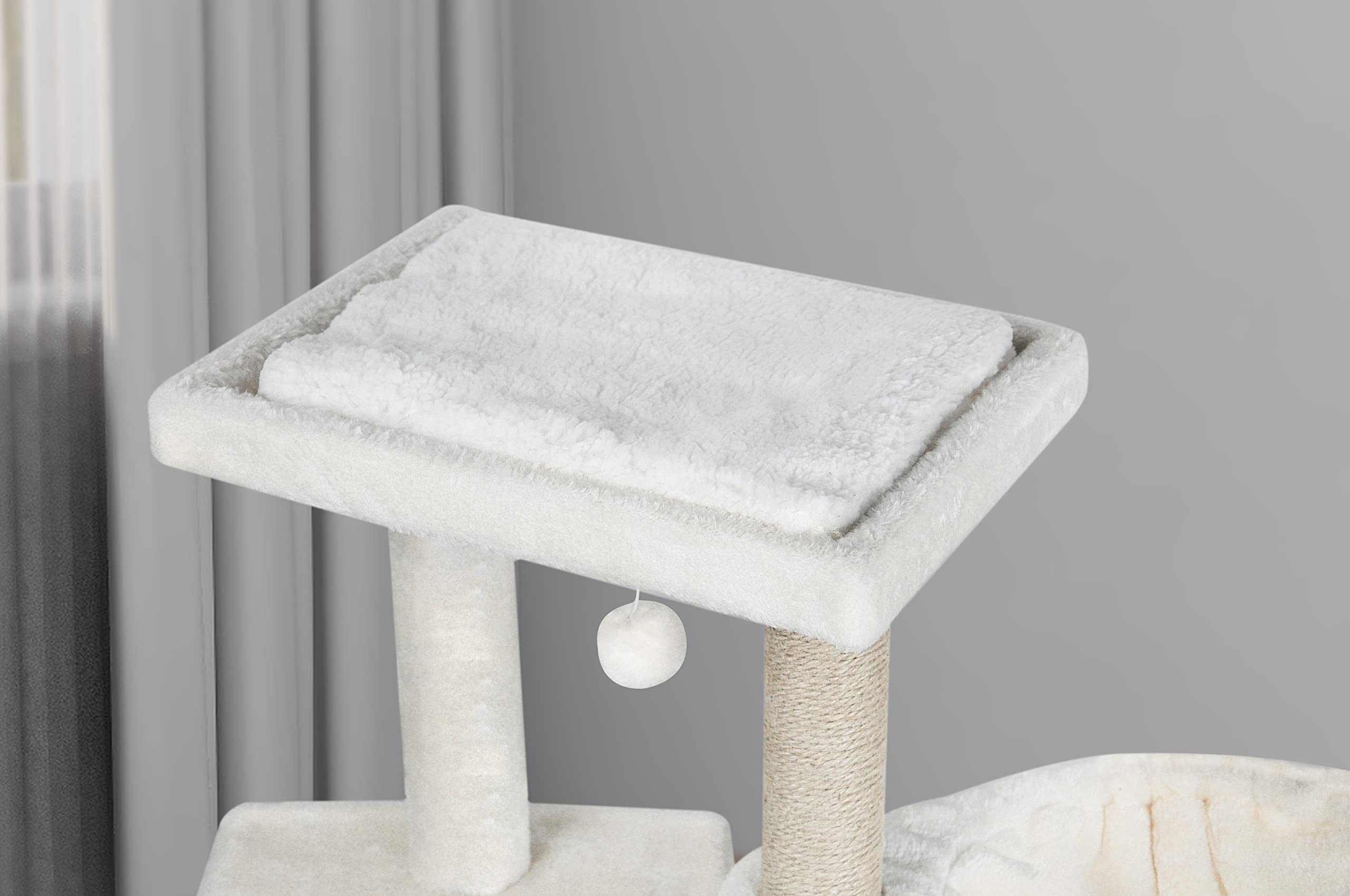 AIWIKIDE 37.4" Cactus Cat Tree Tower with Twin Cat Condos for Indoor Cats, All-in-One Activity Center with Cat Scratching Post Cozy Sleeping Perch Hammock and Toy Balls,Green