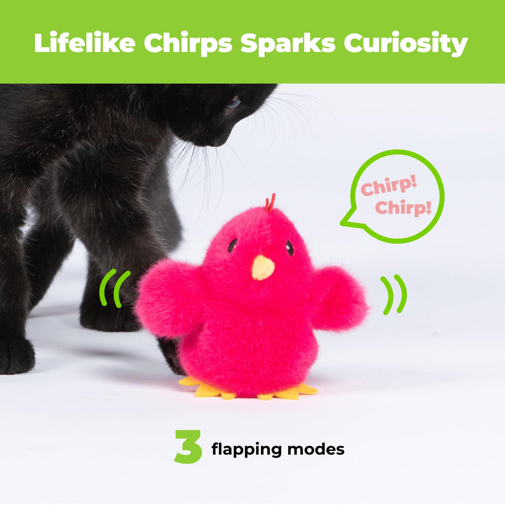 Catify Interactive Cat Toy - Squeaking Mice Set, Beige & Gray | Catnip Infused, Tap to Activate Squeaks, Soft, For Indoor Kittens & Cats, Independent Play, Attaches to Wand, Pack of 2