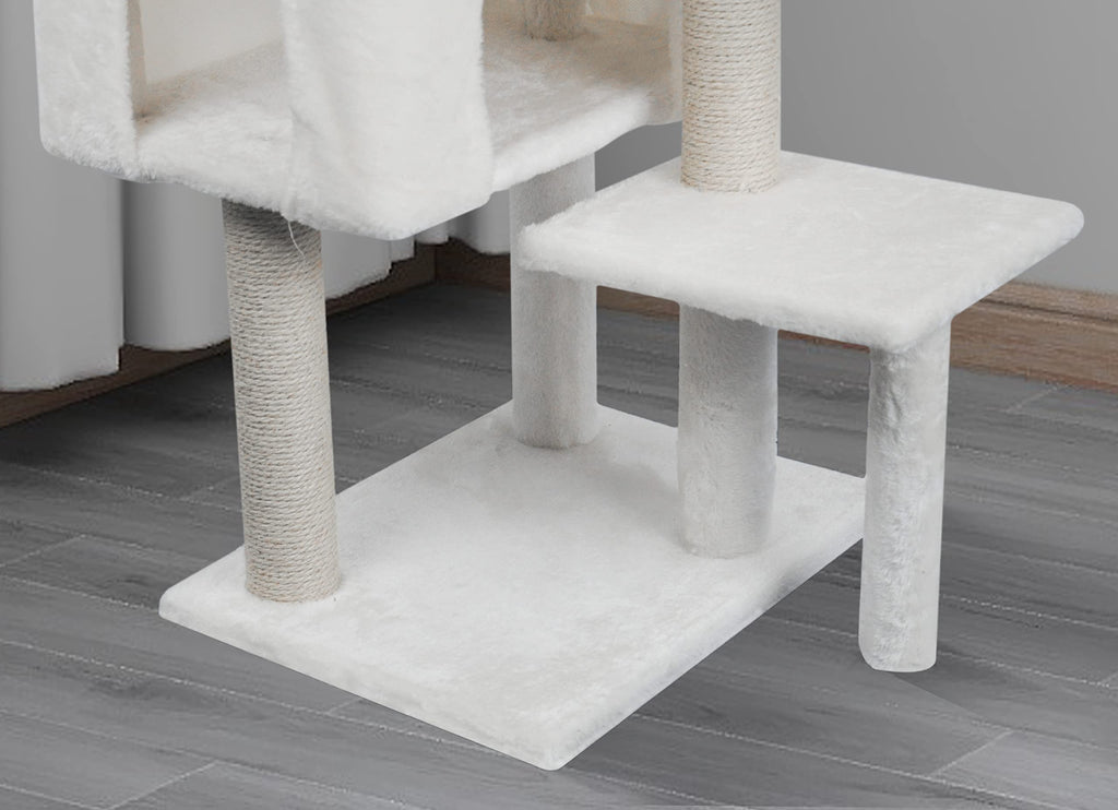 AIWIKIDE 37.4" Cactus Cat Tree Tower with Twin Cat Condos for Indoor Cats, All-in-One Activity Center with Cat Scratching Post Cozy Sleeping Perch Hammock and Toy Balls,Green