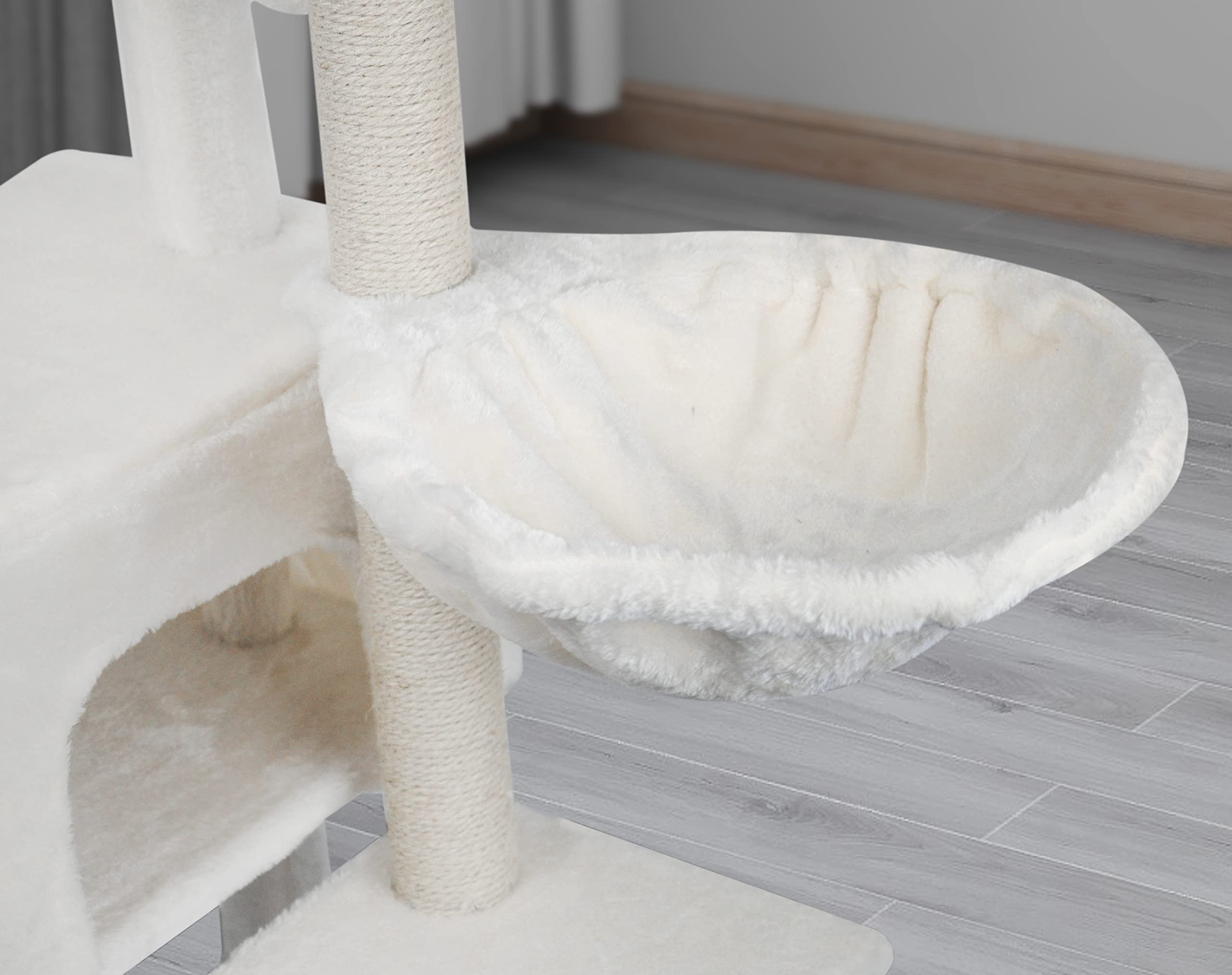 AIWIKIDE 37.4" Cactus Cat Tree Tower with Twin Cat Condos for Indoor Cats, All-in-One Activity Center with Cat Scratching Post Cozy Sleeping Perch Hammock and Toy Balls,Green