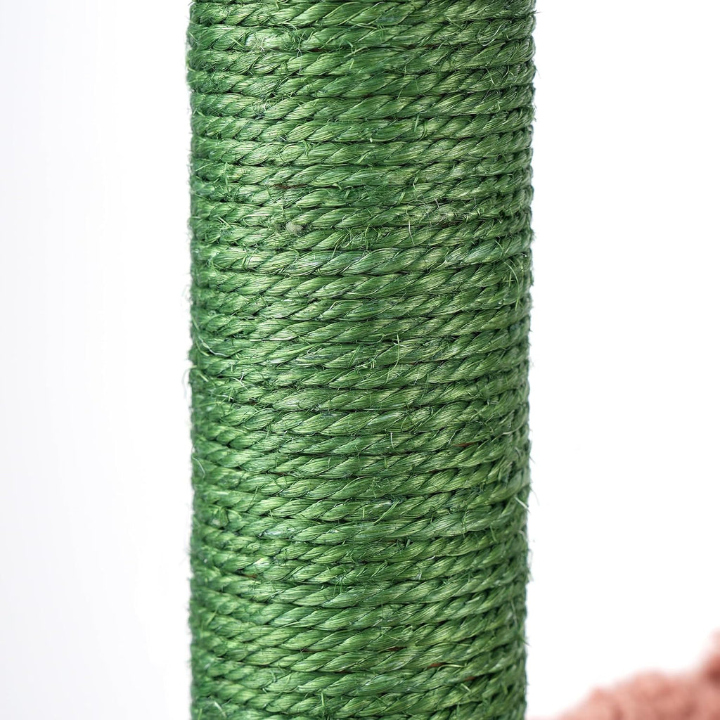 AIWIKIDE 37.4" Cactus Cat Tree Tower with Twin Cat Condos for Indoor Cats, All-in-One Activity Center with Cat Scratching Post Cozy Sleeping Perch Hammock and Toy Balls,Green