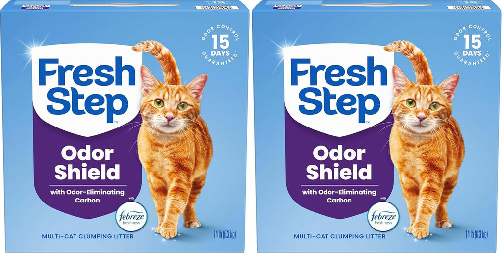Fresh Step Clumping Cat Litter, Multi-Cat Odor Control, 14 lbs (Pack of 2)
