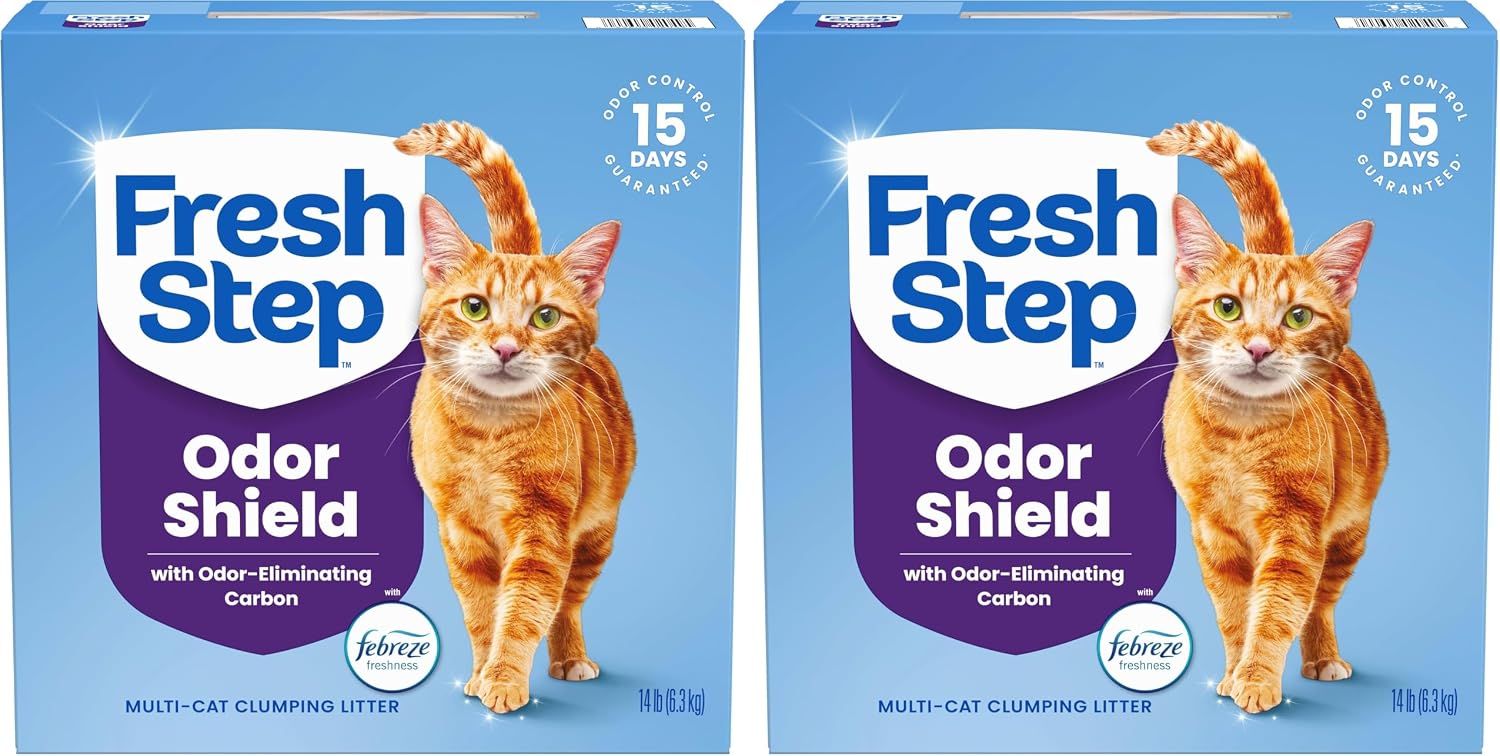 Fresh Step Clumping Cat Litter, Multi-Cat Odor Control, 14 lbs (Pack of 2)