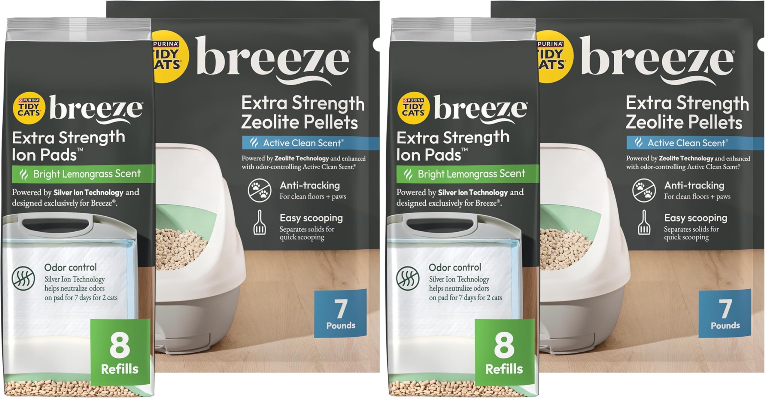 Purina Tidy Cats Breeze Cat Litter Extra Strength Refill Bundle